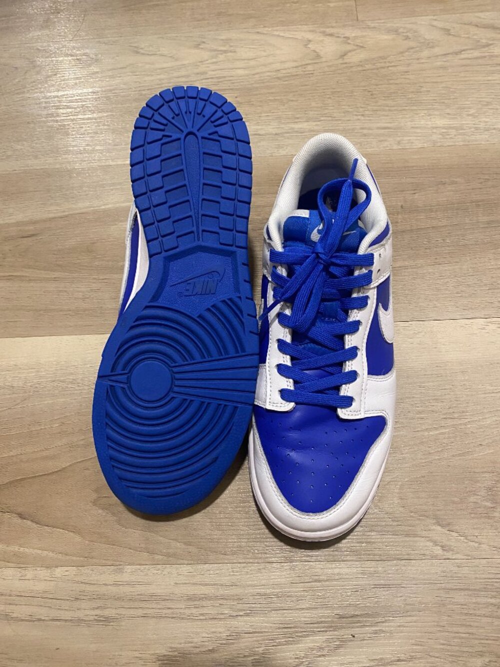 Nike Dunk Low Retro Royal Blue White DD1391-401 Men's Size 9 Excellent Condition - Picture 5 of 14
